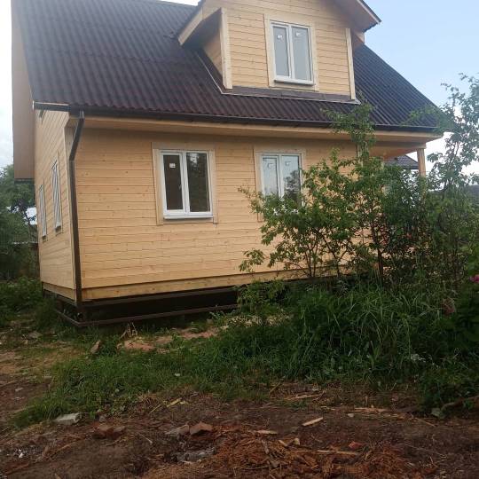 Фото готовых работ - Каркасный дом 6х8 м., с мансардой (К-153) Фото готовых работ - Каркасный дом 6х8 м., с мансардой (К-153)