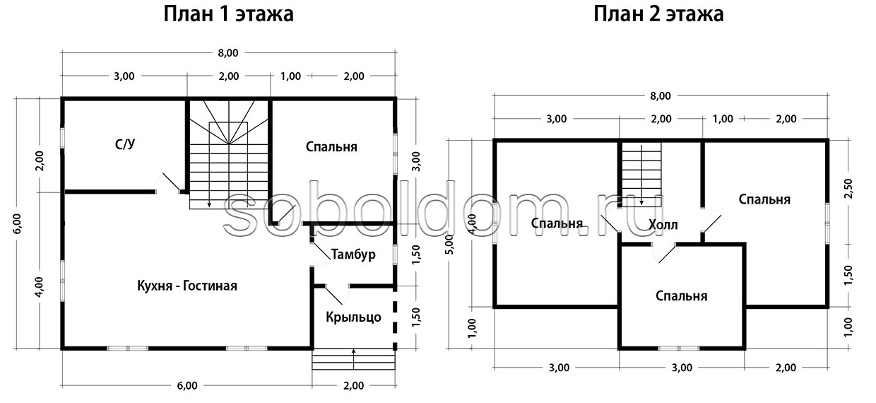 Фото готовых работ - Каркасный дом 6х8 м. (Проект К-153)