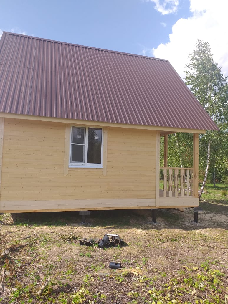 Фото готовых работ - Каркасно-щитовой дом 6x6 м.