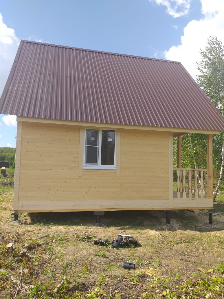 Фото готовых работ - Каркасно-щитовой дом 6x6 м.
