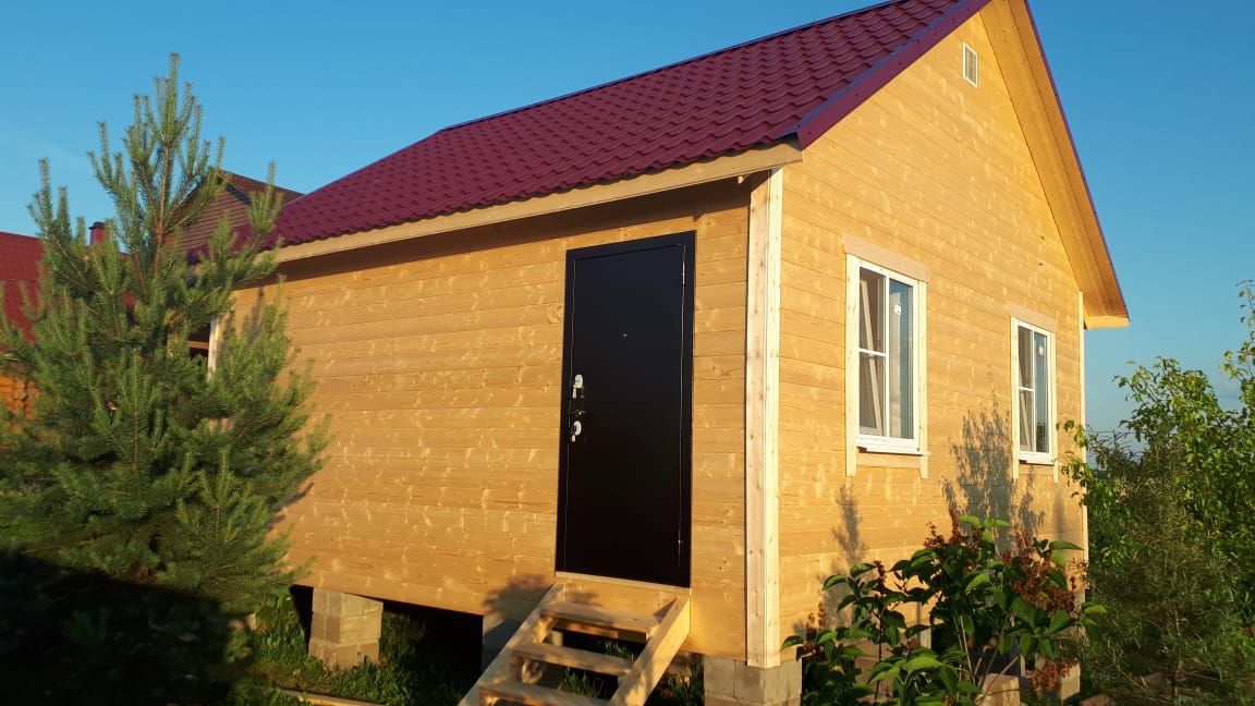 Фото готовых работ - Каркасно-щитовой дом 6х6 м.