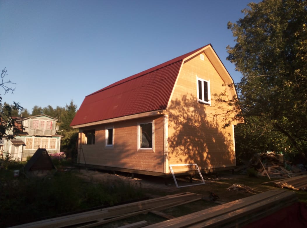 Фото готовых работ - Каркасно-щитовой дом 6х9 м.