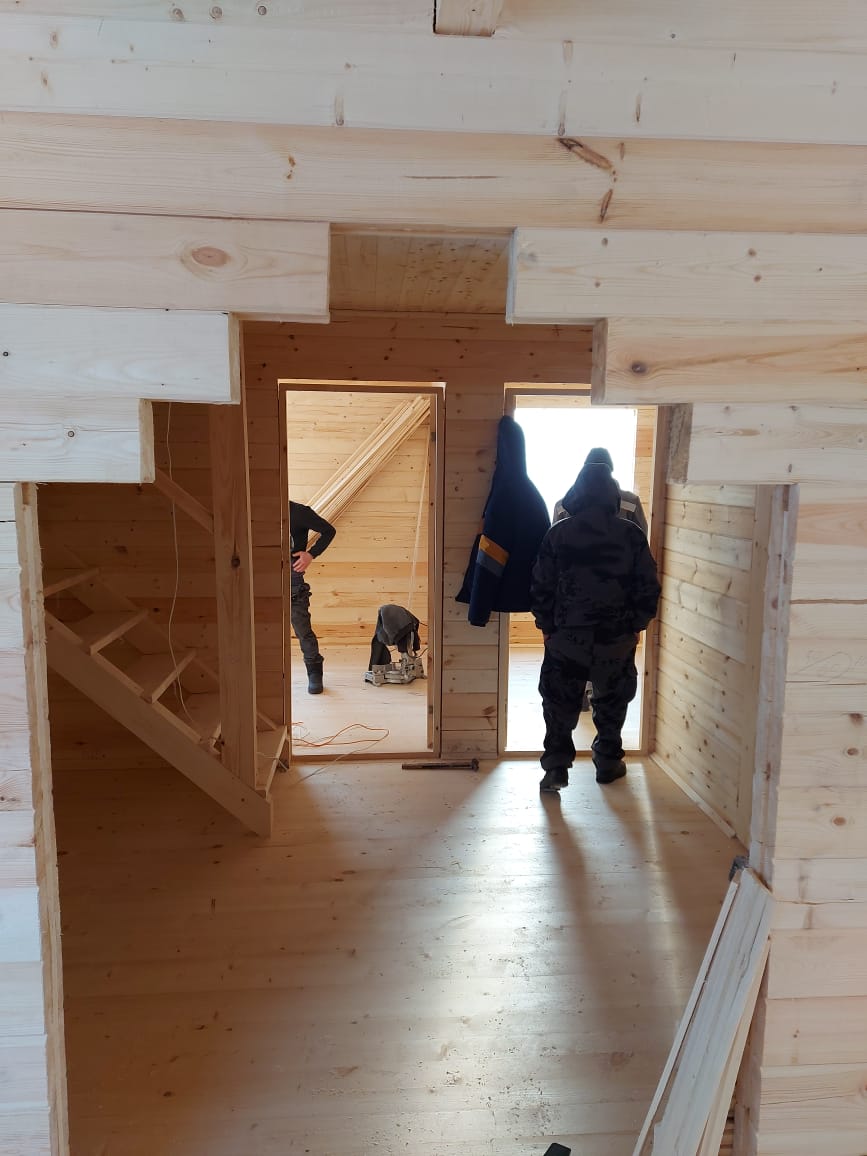 Фото готовых работ - Дом 7х9 м. из бруса камерной сушки