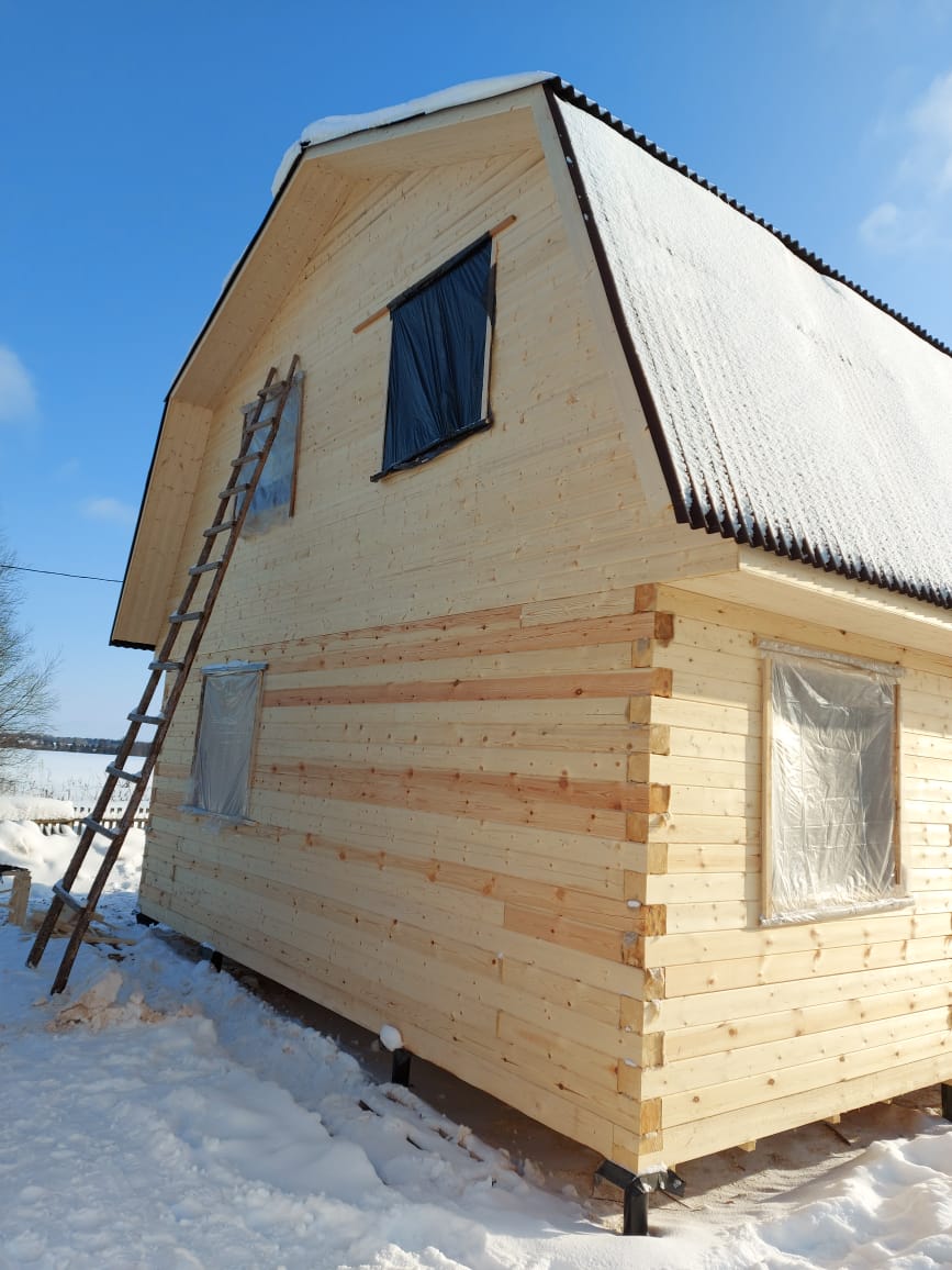 Фото готовых работ - Дом 7х9 м. из бруса камерной сушки