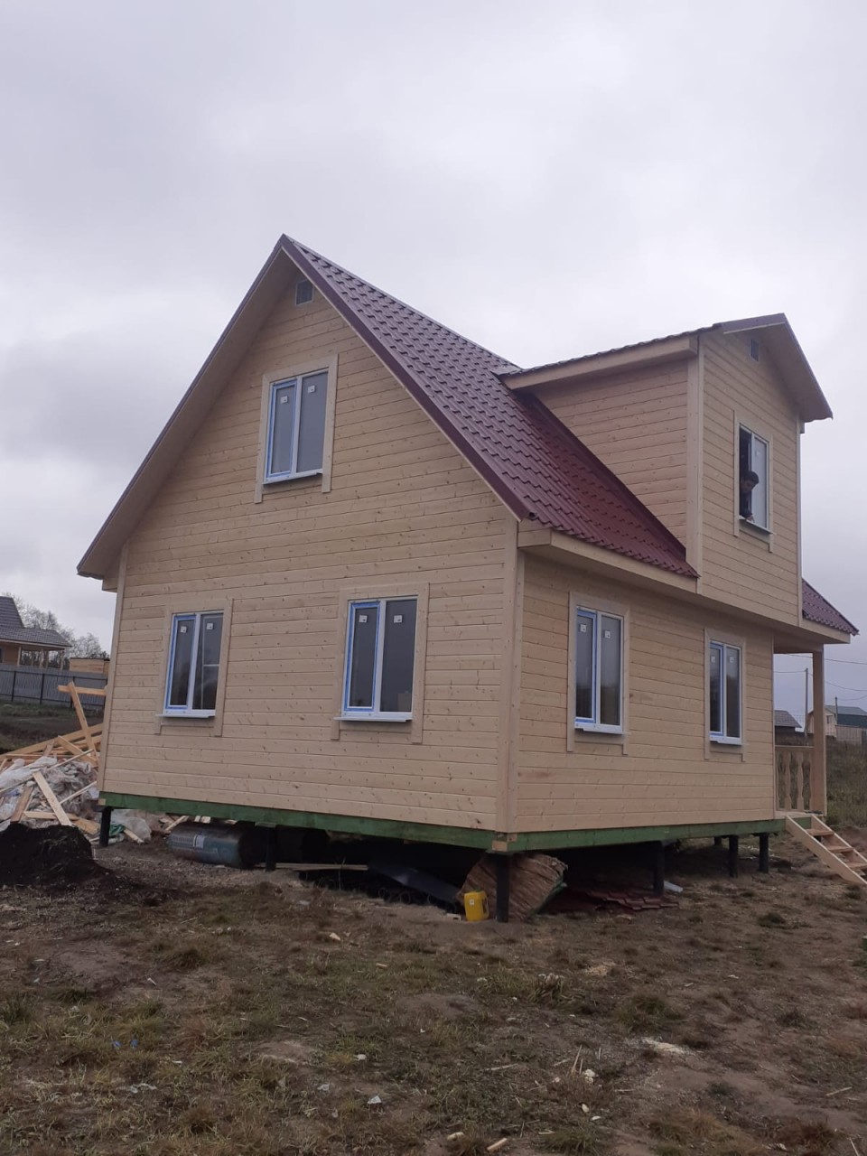 Фото готовых работ - Каркасный дом 6х8 м. (Проект К-153)