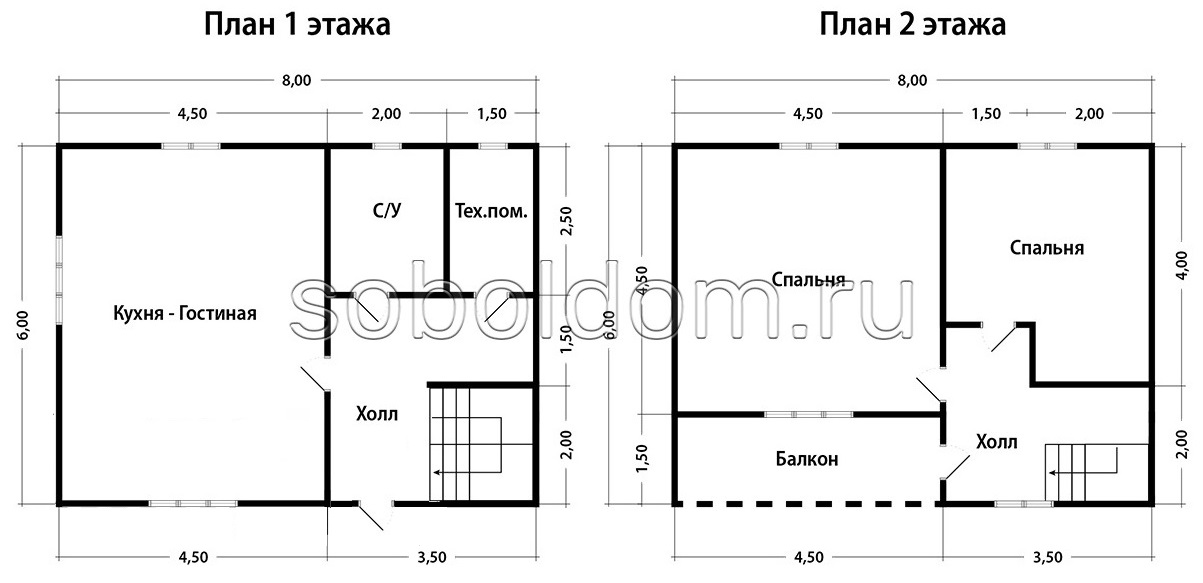 Фото готовых работ - Каркасный дом 6х8 м