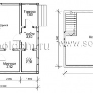 Фото готовых работ - Каркасная баня 6х6 м., с мансардой (К-47)