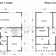 Фото готовых работ - Каркасный дом 8,0 х 9,0 м (К-166)