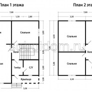 Фото готовых работ - Каркасный дом 7х8 м. (Проект К-155)