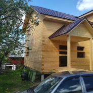 Фото готовых работ - Дом под усадку из профилированного бруса 8х9 м