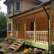 Фото готовых работ - Дом из проф. бруса камерной сушки 8×9 м. с мансардой (Д-133)