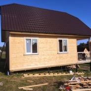 Фото готовых работ - Каркасный дом 6×8 м. с мансардой (К-142)