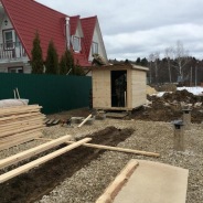 Фото готовых работ - Дом из бруса 8х9м. + терраса 2,5х8 м. + крыльцо 2х6 м.