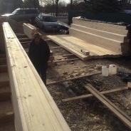 Фото готовых работ - Дом из бруса 8х9м. + терраса 2,5х8 м. + крыльцо 2х6 м.