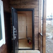 Фото готовых работ - Каркасно-щитовой дом 8х8 м. + открытая терраса 2,5х8 м.