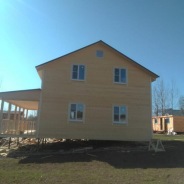 Фото готовых работ - Каркасно-щитовой дом 8х8 м. + терраса 2,5х8 м.