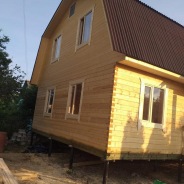 Фото готовых работ - Дом из бруса 7х9 м. (Проект Д-49)