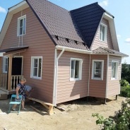 Фото готовых работ - Каркасный дом 8х8 м. (Проект К-9)