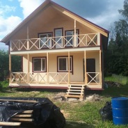 Фото готовых работ - Каркасно-щитовой дом 8х10 м.