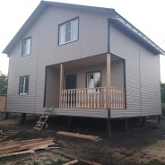 Фото готовых работ - Каркасно-щитовой дом 7х9 м.