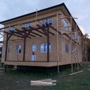 Фото готовых работ - Каркасно-щитовой дом 14,5х10 м.