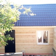 Фото готовых работ - Дом из бруса камерной сушки 6х4 (Д-99) + мобильная баня 6х2,2 м.