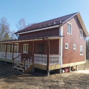 Фото готовых работ - Дом 10.5х9.0 м. из проф. бруса камерной сушки