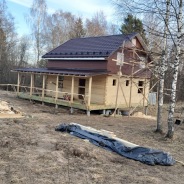 Фото готовых работ - Дом 10.5х9.0 м. из проф. бруса камерной сушки