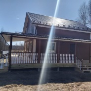 Фото готовых работ - Дом 10.5х9.0 м. из проф. бруса камерной сушки