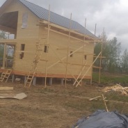 Фото готовых работ - Дом под усадку 6х8,5 м. из профилированного бруса