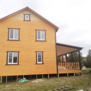 Фото готовых работ - Каркасно-щитовой дом 9х7 м. (К-123) и беседка 3х3 м.