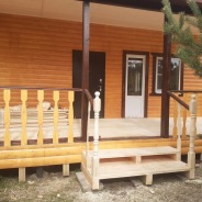 Фото готовых работ - Каркасно-щитовой дом 9х7 м. (К-123) и беседка 3х3 м.