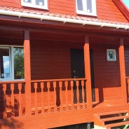 Фото готовых работ - Каркасно-щитовой дом 7,5х8 м с мансардой