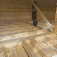 Фото готовых работ - Дом под усадку из проф. бруса естественной влажности 15х9,5 м + терраса 3х4 м.