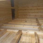 Фото готовых работ - Дом под усадку из проф. бруса естественной влажности 15х9,5 м + терраса 3х4 м.