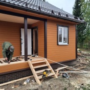 Фото готовых работ - Каркасно-щитовой дом 6х8 м. (К-12)