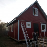 Фото готовых работ - Каркасно-щитовой дом 7.5 х 6.0 м.