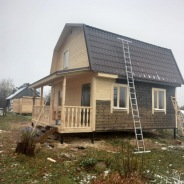 Фото готовых работ - Каркасно-щитовой дом 6.0х7.5 м (К-2)