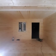 Фото готовых работ - Каркасно-щитовой дом 6,0х8,0 м с мансардой (К-110)