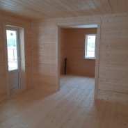 Фото готовых работ - Каркасно-щитовой дом 7.5 х 7.5 м + терраса 3.0 х 4.0 м