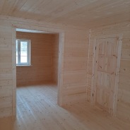 Фото готовых работ - Каркасно-щитовой дом 7.5 х 7.5 м + терраса 3.0 х 4.0 м