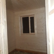 Фото готовых работ - Каркасно-щитовой дом 6.0 х 8.5 м с мансардой (К-138)