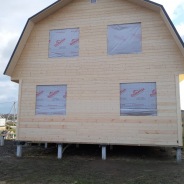 Фото готовых работ - Каркасно-щитовой дом 7.0 х 9.0 м с мансардой