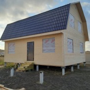 Фото готовых работ - Каркасно-щитовой дом 7.0 х 9.0 м с мансардой