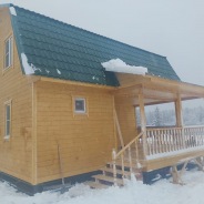 Фото готовых работ - Каркасно-щитовой дом 7.0 х 8.0 м с мансардой