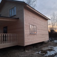 Фото готовых работ - Каркасно-щитовой дом 7,5х7,5 м.