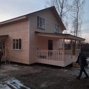 Фото готовых работ - Каркасно-щитовой дом 7,5х7,5 м.