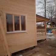 Фото готовых работ - Каркасно-щитовой дом 7,5х7,5 м.