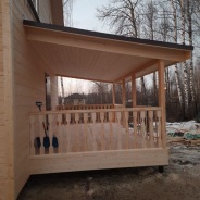 Фото готовых работ - Каркасно-щитовой дом 7,5х7,5 м.