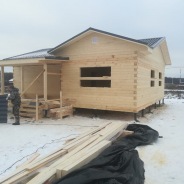 Фото готовых работ - Дом под усадку их проф. бруса естественной влажности 10,5х8